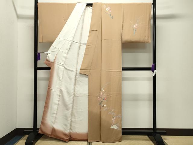 平和屋着物●訪問着 草花文 暈し染め 金彩 正絹 逸品 CABI0597gh