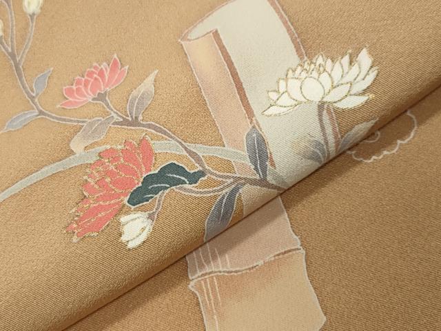 平和屋着物●訪問着 草花文 暈し染め 金彩 正絹 逸品 CABI0597gh