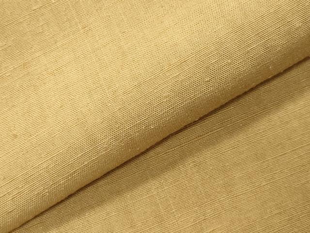 平和屋着物●結城紬 色無地 玉蜀黍色 正絹 逸品 CABI0600gh
