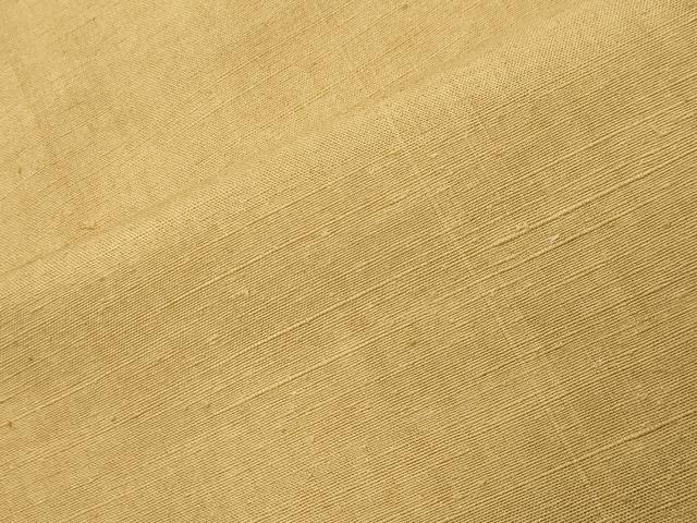 平和屋着物●結城紬 色無地 玉蜀黍色 正絹 逸品 CABI0600gh