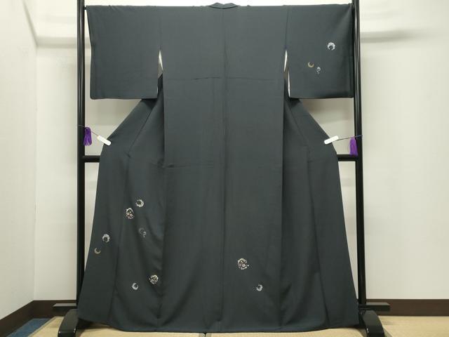 平和屋着物●訪問着 総刺繍 舞桜文 金銀糸 正絹 逸品 CABI0610gh
