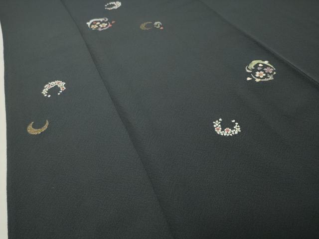 平和屋着物●訪問着 総刺繍 舞桜文 金銀糸 正絹 逸品 CABI0610gh