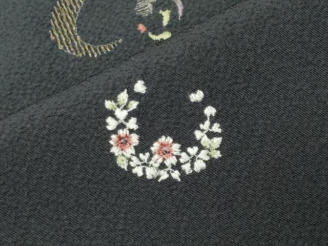 平和屋着物●訪問着 総刺繍 舞桜文 金銀糸 正絹 逸品 CABI0610gh