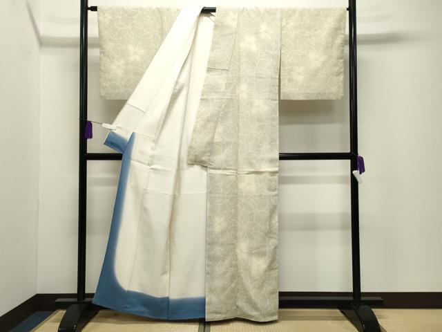 平和屋着物●本塩沢 舞花文 正絹 逸品 CABI0611gh