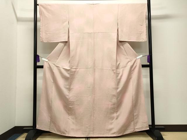 平和屋着物●上質な小紋 地紋起こし 草木文 正絹 逸品 CABI0618gh