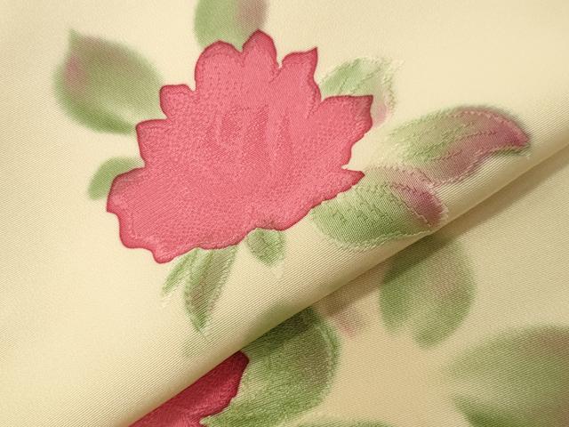 平和屋着物●上質な小紋 地紋起こし 薔薇 正絹 逸品 CABI0628gh
