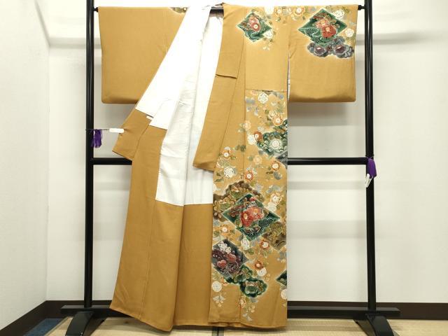 平和屋着物●染のにいもと にいもと浩志 訪問着 辻が花 鬼しぼ縮緬 正絹 逸品 CABI0642gh