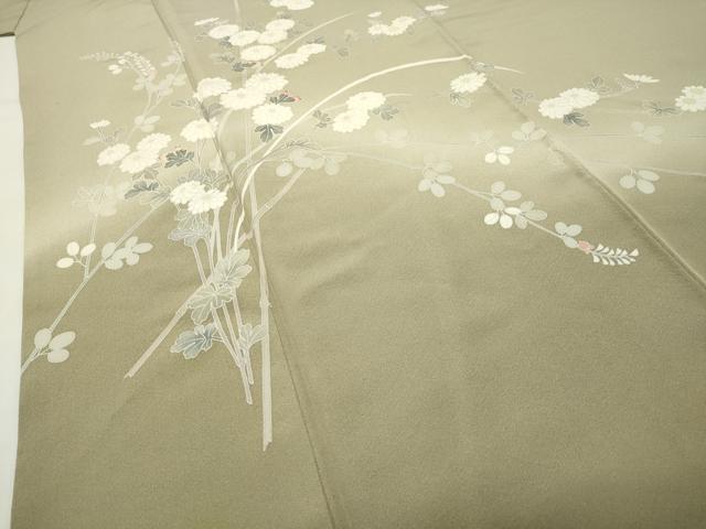 平和屋着物●訪問着 友禅 枝花文 暈し染め 正絹 逸品 CABI0651gh