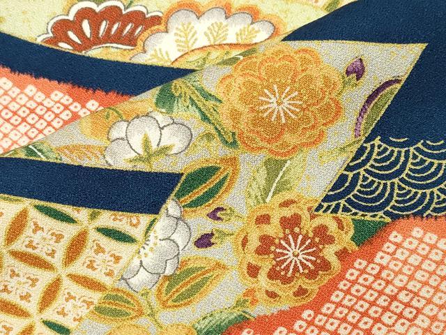 平和屋着物●上質な小紋 吉祥花文 やまと誂製 正絹 逸品 CABI0653gh
