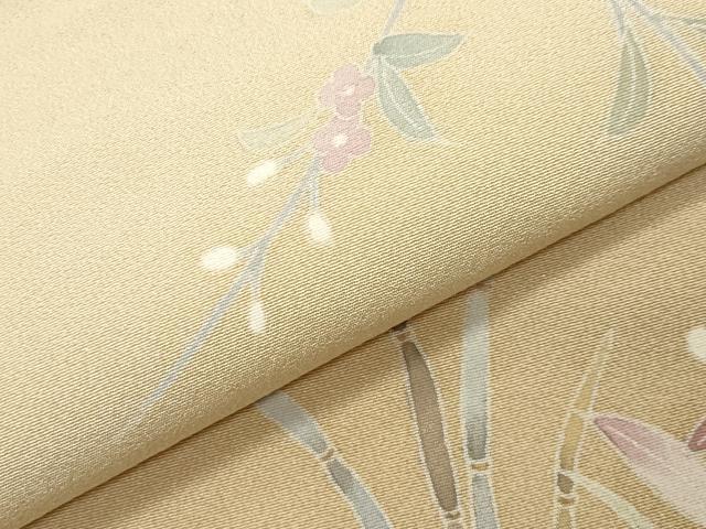 平和屋着物●訪問着 友禅 作家物 枝花文 暈し染め 正絹 逸品 CABI0655gh