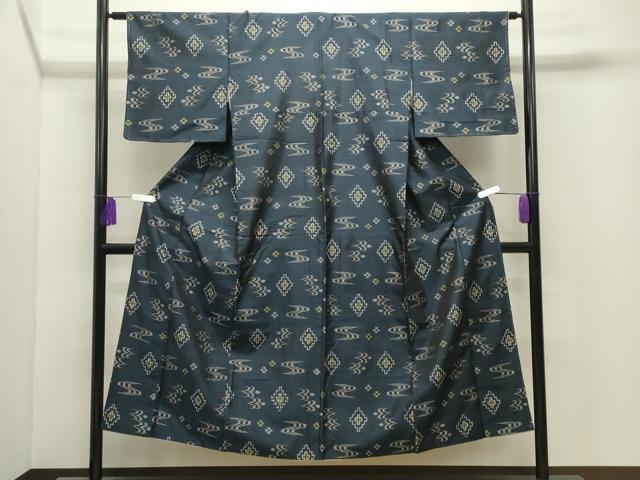 平和屋着物●本場琉球絣 綿琉球 綿 逸品 CABI0657gh