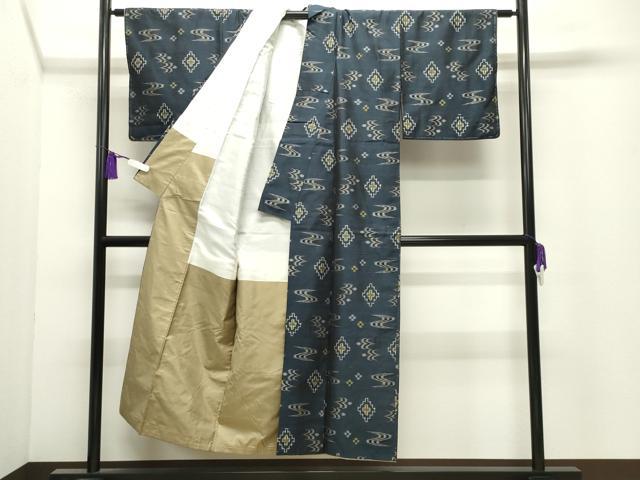 平和屋着物●本場琉球絣 綿琉球 綿 逸品 CABI0657gh