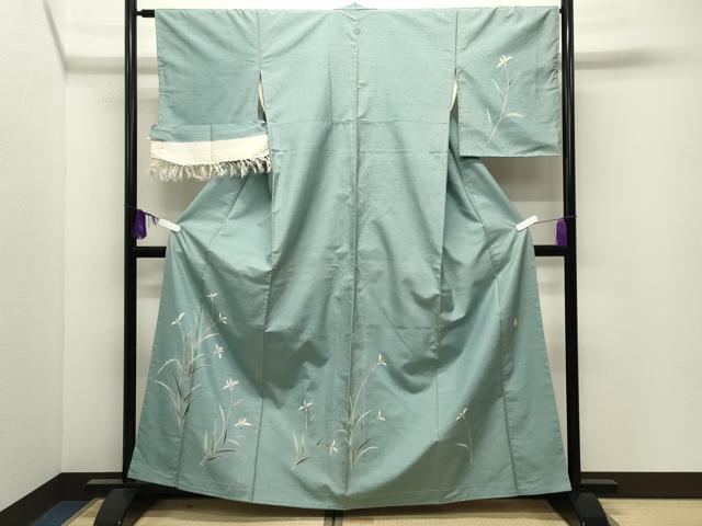 平和屋着物○石川県指定無形文化財 牛首紬 白山工房 手織り 本加賀友禅
