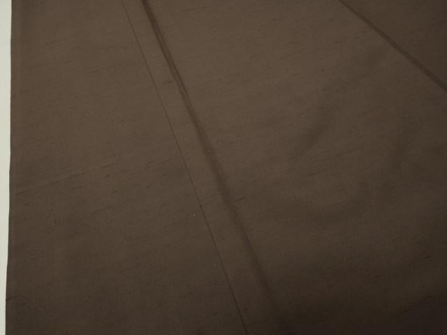 平和屋着物●男性 紬 アンサンブル 色無地 赤墨色 正絹 逸品 CABI0670gh