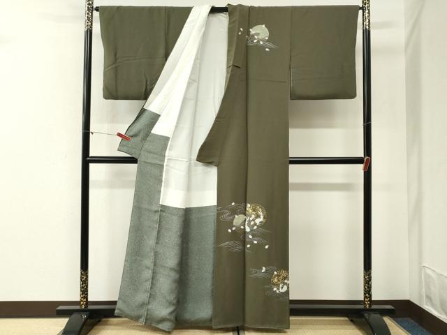 平和屋着物●訪問着 立波跳兎舞桜文 金彩 正絹 逸品 CABI0674gh