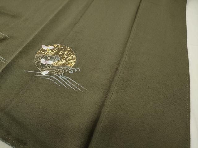 平和屋着物●訪問着 立波跳兎舞桜文 金彩 正絹 逸品 CABI0674gh