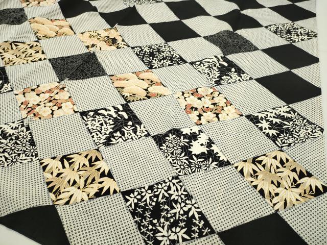 平和屋着物●訪問着 駒刺繍 菱松竹梅文 黒地 金彩 正絹 逸品 CABI0680gh