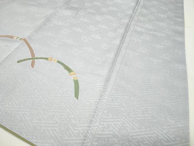 平和屋着物●訪問着 駒刺繍 草花文 金彩 ロング丈 正絹 逸品 CABI0681gh
