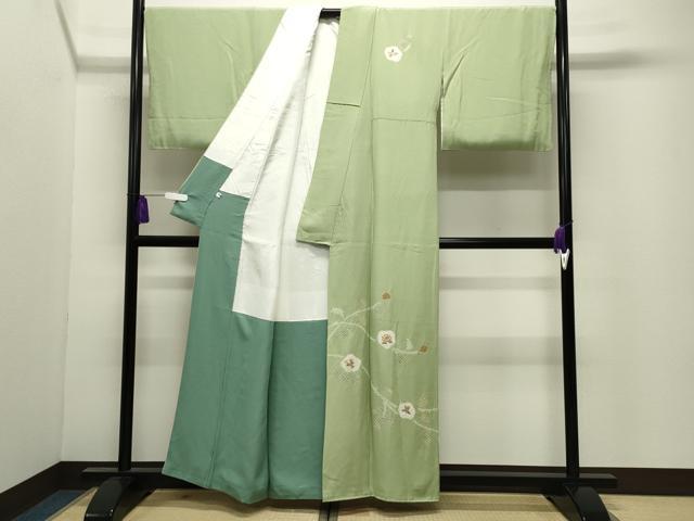 平和屋着物●訪問着 絞り 枝花文 金彩 正絹 逸品 CABI0687gh