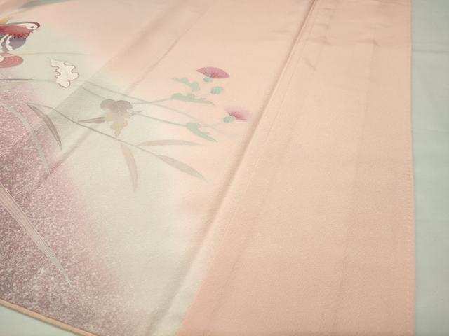 平和屋着物●訪問着 友禅 鴛鴦花文 暈し染め 正絹 逸品 CABI0696gh