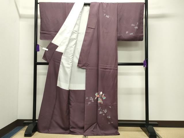 平和屋着物●訪問着 手描き 童子葡萄蔦の葉 金銀彩 ロング丈 正絹 逸品 未使用 CABI0697gh