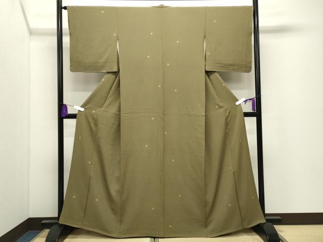 平和屋着物●上質な小紋 舞梅文 金彩 正絹 逸品 CABI0707gh