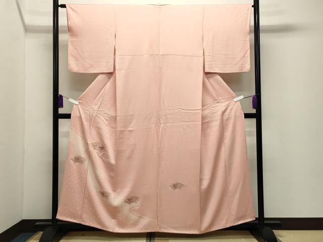 平和屋着物●中国三大刺繍 スワトウ刺繍 訪問着 絞り 地紙重ね花文 金糸 正絹 逸品 CABI0725gh
