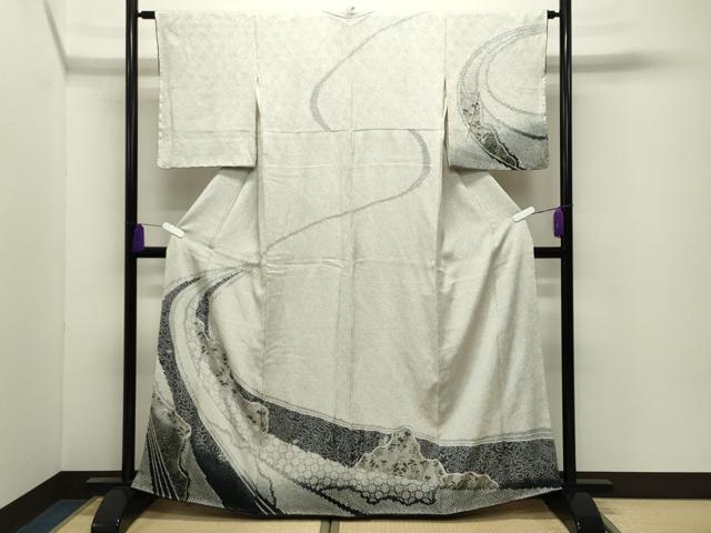 平和屋着物●訪問着 総絞り 刺繍 草花文 金彩 やまと誂製 正絹 逸品 CABI0731gh