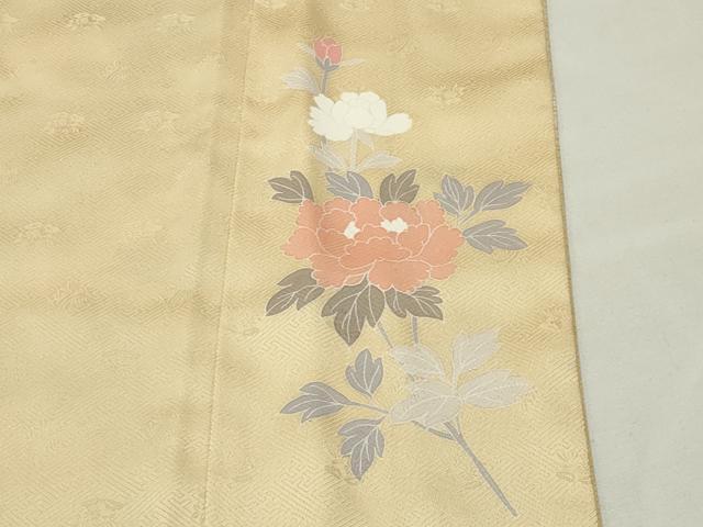 平和屋着物●訪問着 駒刺繍 流水牡丹梅文 暈し染め 金銀彩 正絹 逸品 CABI0733gh