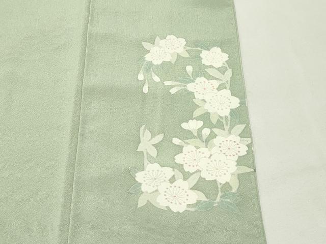 平和屋着物●訪問着 駒刺繍 短冊花文 暈し染め 金彩 正絹 逸品 CABI0741gh