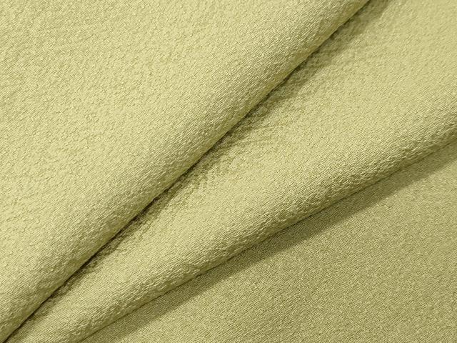 平和屋着物●上質な色無地 紗綾形地紋 枯草色 正絹 逸品 CABI0743gh