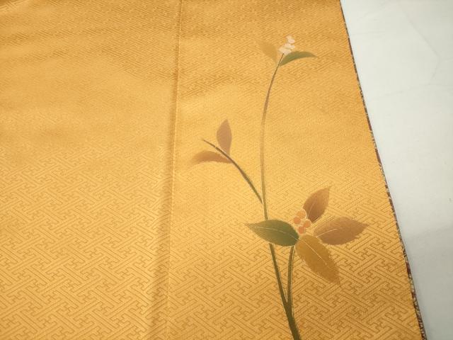 平和屋着物●訪問着 作家物 南天飛鶴文 暈し染め 金彩 正絹 逸品 CABI0746gh