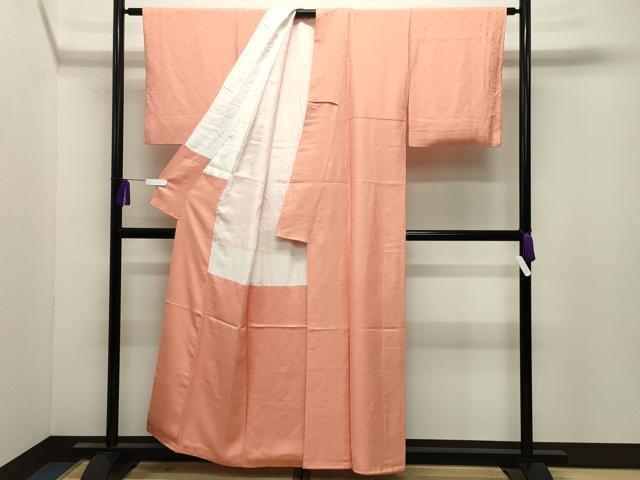平和屋着物●上質な色無地 花唐草地紋 東雲色 正絹 逸品 CABI0750gh