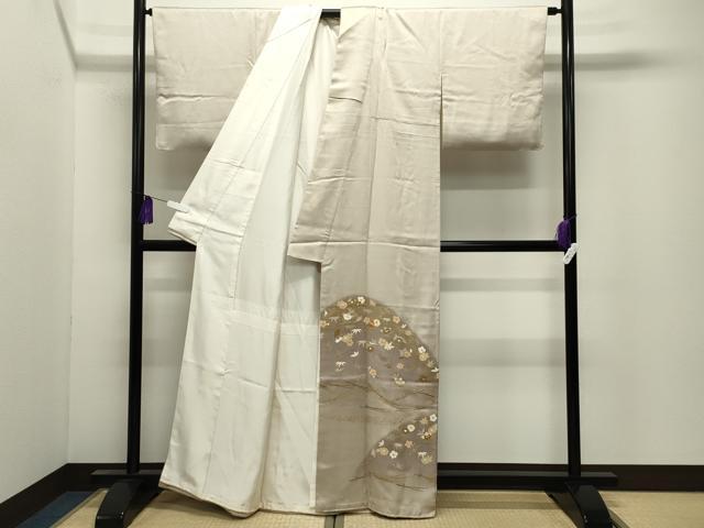 平和屋着物●豪華色留袖 駒刺繍 遠山吹き寄せ文 暈し染め 金彩 三越扱い 正絹 逸品 未使用 CABI0758gh