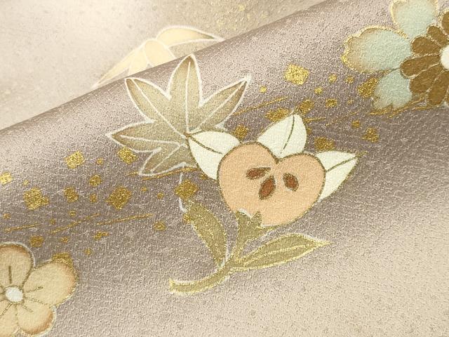 平和屋着物●豪華色留袖 駒刺繍 遠山吹き寄せ文 暈し染め 金彩 三越扱い 正絹 逸品 未使用 CABI0758gh