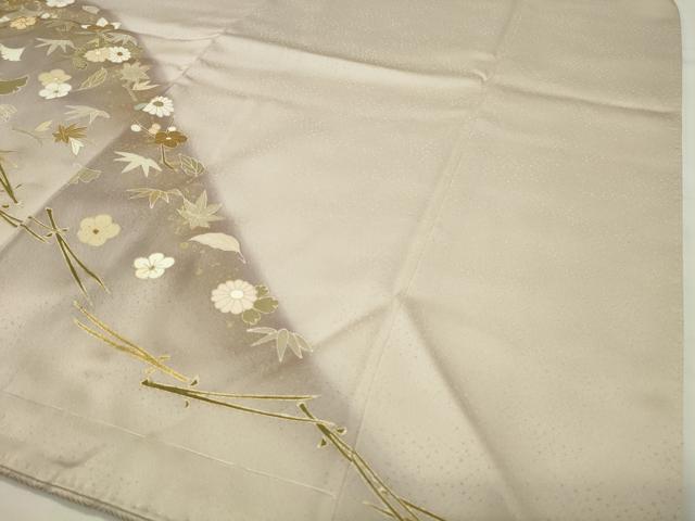 平和屋着物●豪華色留袖 駒刺繍 遠山吹き寄せ文 暈し染め 金彩 三越扱い 正絹 逸品 未使用 CABI0758gh