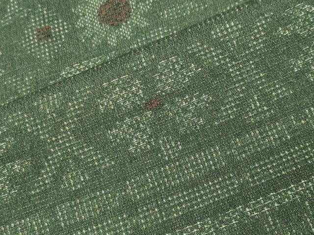 平和屋着物●白鷹お召 吉祥花文 正絹 逸品 未使用 CABI0762gh