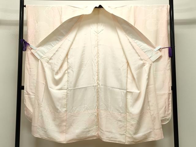 平和屋着物●振袖用長襦袢 袷 舞梅地紋 暈し染め 正絹 逸品 CABI0767gh