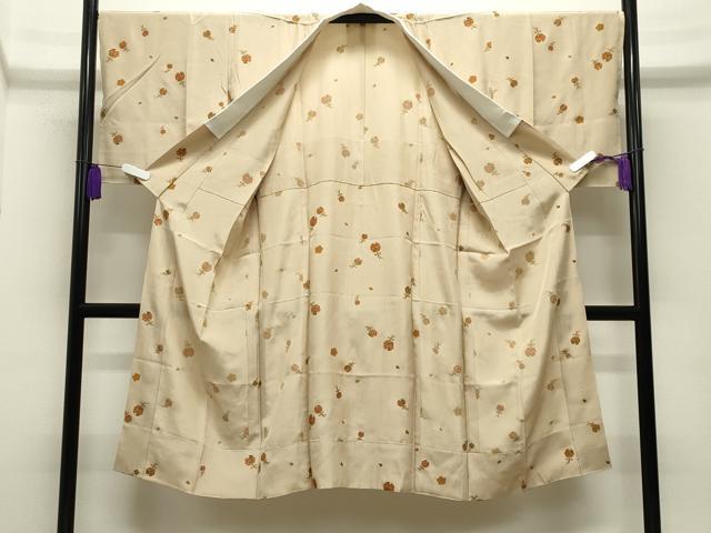 平和屋着物●長襦袢 無双仕立て 鈴 舞花文 金彩 正絹 逸品 CABI0768gh