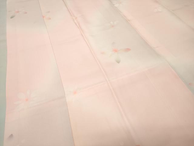平和屋着物●長襦袢 袷 絞り 舞花文 暈し染め 正絹 逸品 CABI0770gh