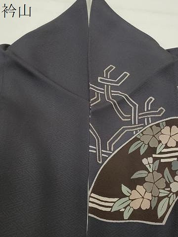 平和屋着物●訪問着 刺繍 地紙重ね花文 正絹 逸品 CABI0777gh