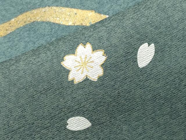 平和屋着物●訪問着 色紙花文 暈し染め 金銀彩 正絹 逸品 未使用 CABI0779gh
