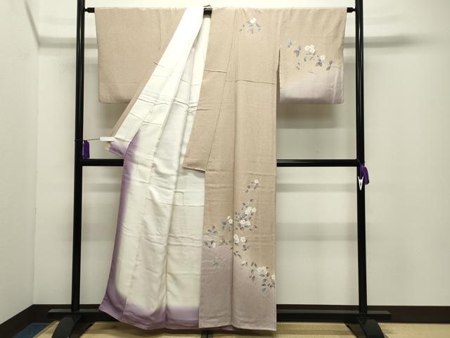 平和屋着物●訪問着 友禅 枝花文 暈し染め 正絹 逸品 CABI0797gh