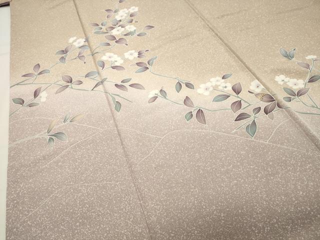 平和屋着物●訪問着 友禅 枝花文 暈し染め 正絹 逸品 CABI0797gh