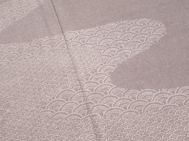 平和屋着物●江戸小紋 訪問着 鮫小紋柄 青海波文 正絹 逸品 CABI0806gh