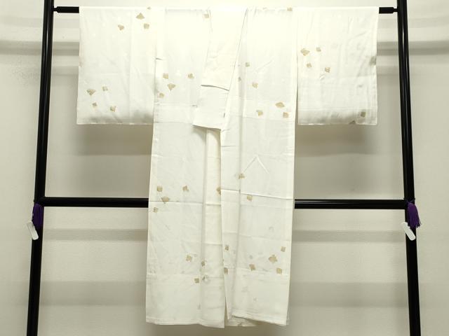 平和屋着物●長襦袢 無双仕立て 寿光織 箔散らし 金糸 正絹 逸品 CABI0811gh