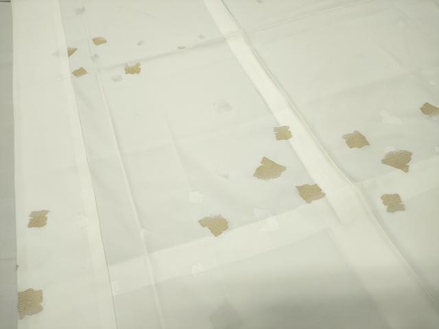 平和屋着物●長襦袢 無双仕立て 寿光織 箔散らし 金糸 正絹 逸品 CABI0811gh