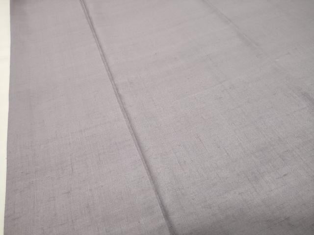 平和屋着物●結城紬 色無地 藤色 正絹 逸品 CABI0818gh