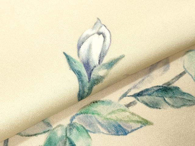 平和屋着物●訪問着 手描き 薔薇 正絹 逸品 CABI0830gh