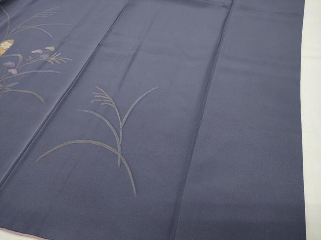 平和屋着物●訪問着 竹屋町刺繍 草花文 金彩 正絹 逸品 CABI0833gh